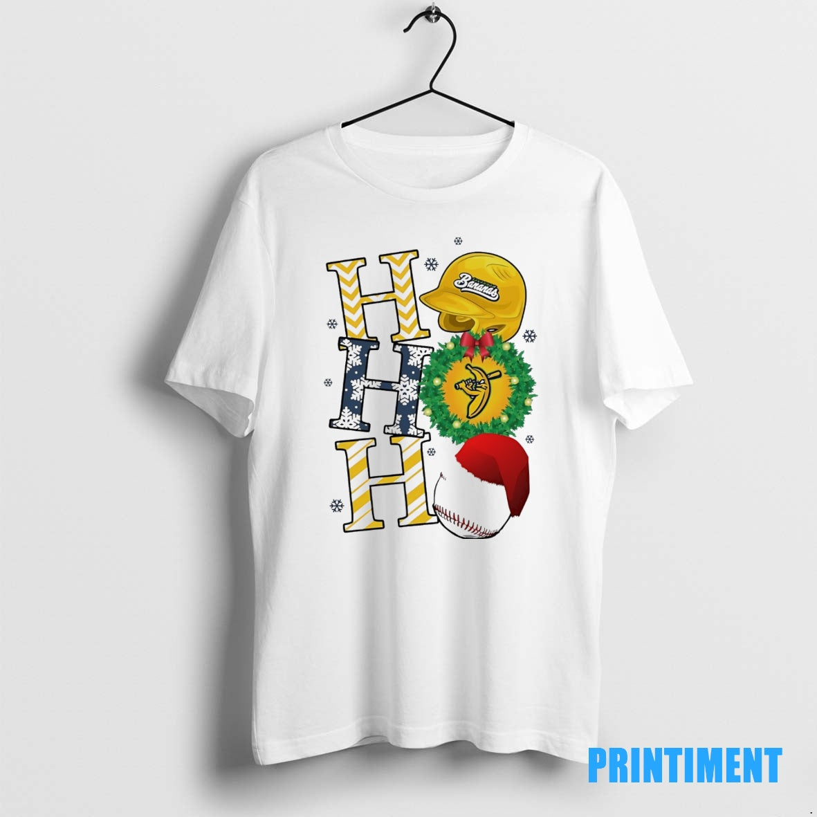 Official Savannah Bananas Ho Ho Ho Holiday Baseball Christmas Tee Sweater