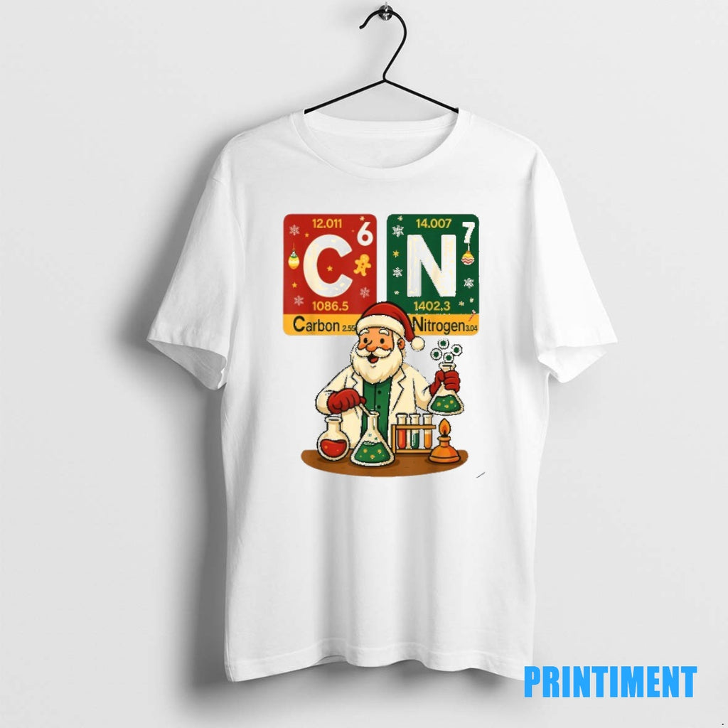 Official Science Christmas Carbon Nitrogen Six Seven 6 7 Santa Tee Sweater