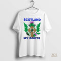 Official Scotland My Roots Classic Celtic Cross Purple Thistle