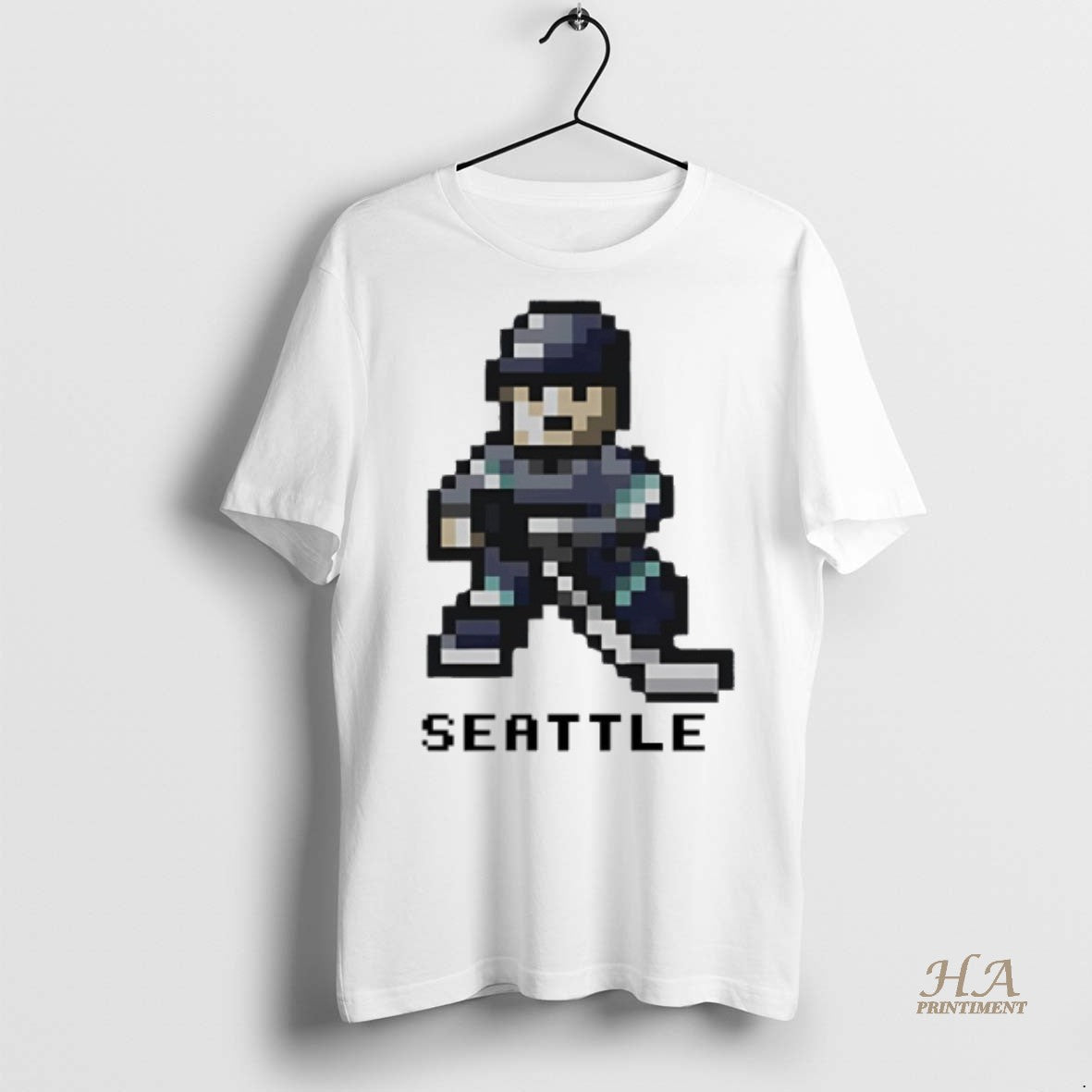 Official Seattle Kraken Hockey 8 Bit Retro Baller Shirt