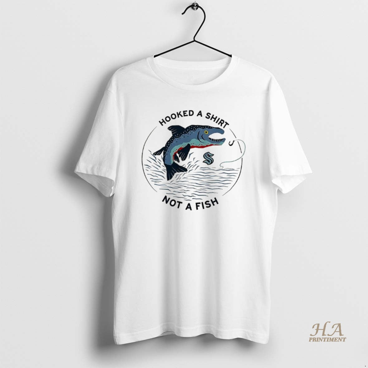 Official Seattle Kraken Hooked Not A Fish
