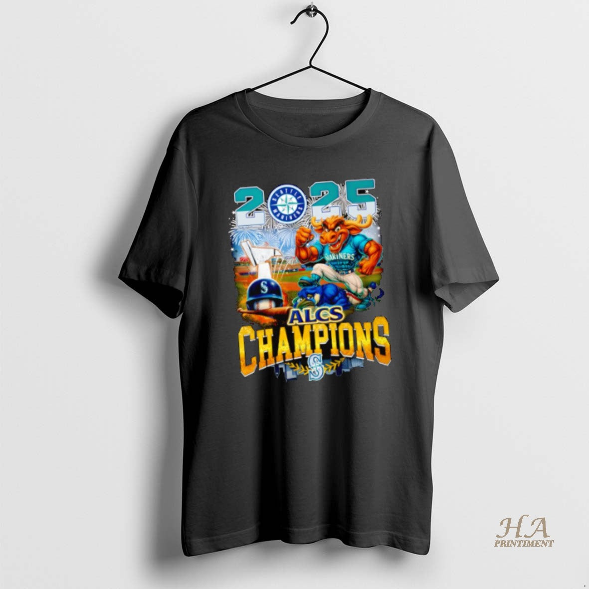 Official Seattle Mariners 2025 American League Champions Series Alcs Mlb Mascot Logo