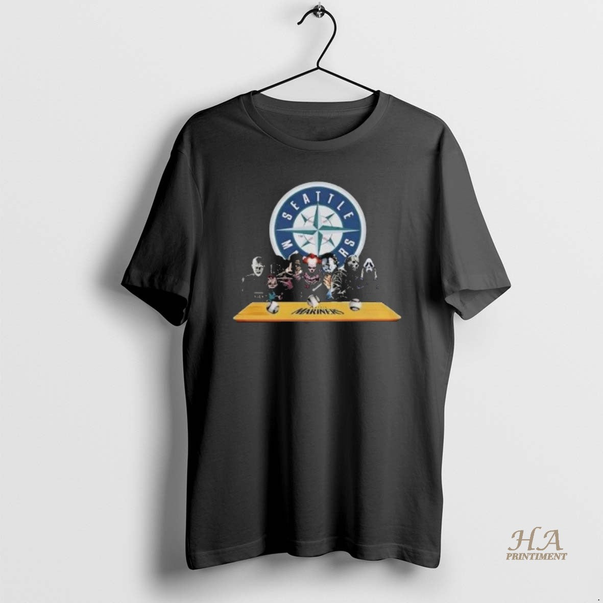 Official Seattle Mariners Horror Movie Character You Cant With Us Halloween 2025 Shirts