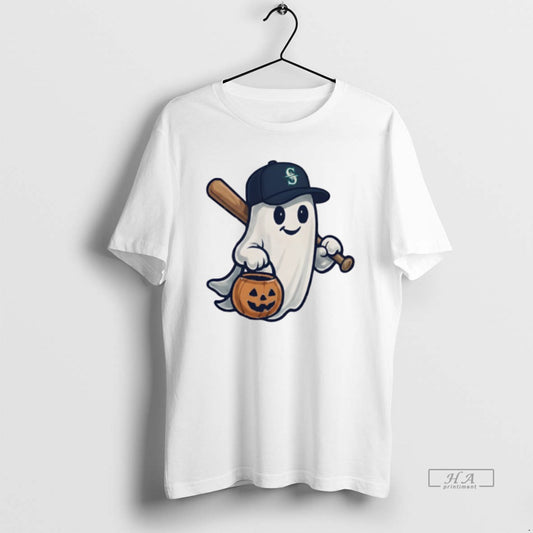 Official Seattle Mariners Mlb Halloween Ghost