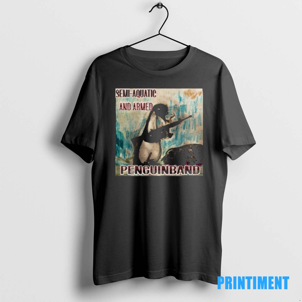 Official Semi Aquatic And Armed Penguin Band Tee Sweater