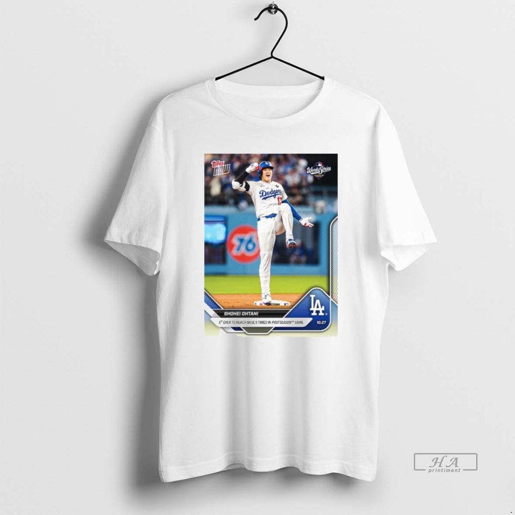 Official Shohei Ohtani 2025 Mlb Topps Los Angeles Dodgers 1st Ever To Reach Base