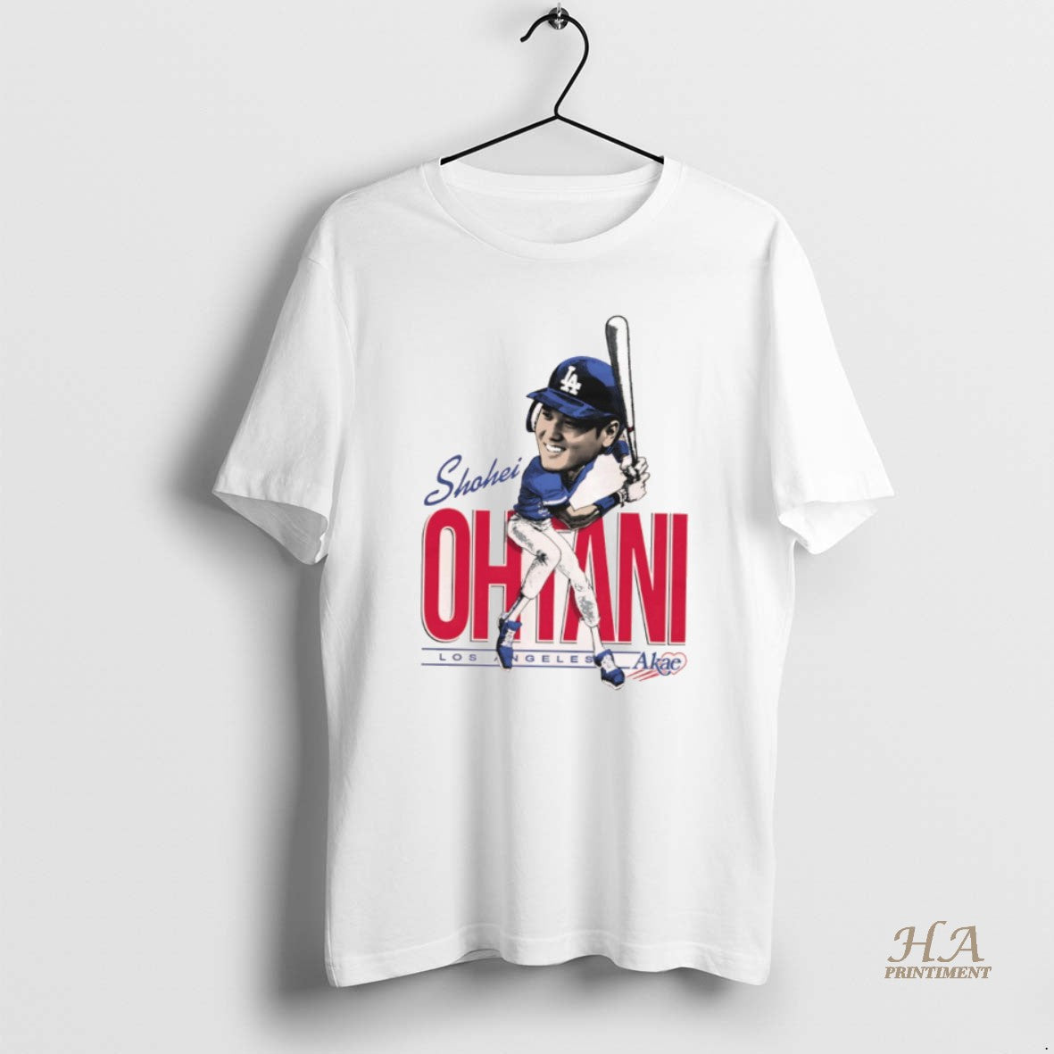 Official Shohei Ohtani Los Angeles Dodgers Baseball Caricature