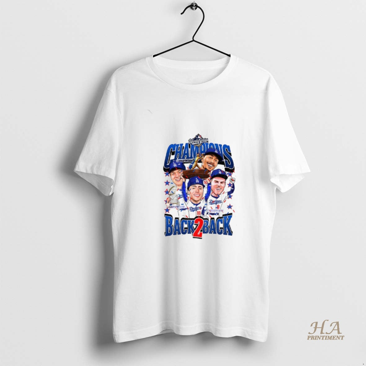 Official Shohei Ohtani Big Four Los Angeles Dodgers World Series Champions Back To Back Cartoon