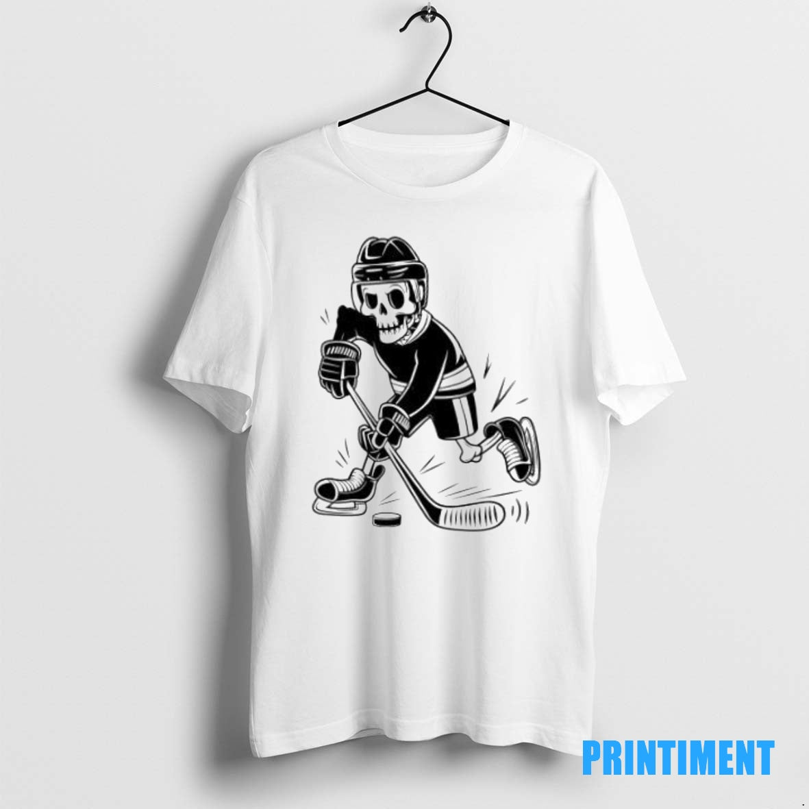 Official Skeleton Playing Ice Hockey Sport Graphic Tee Sweater