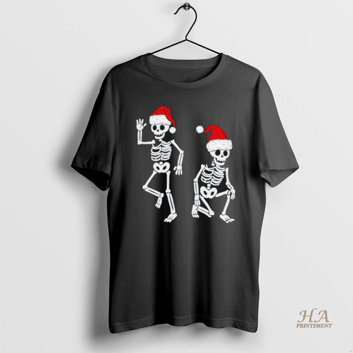 Official Skeleton Santa Hat Anti Trump Merry Christmas