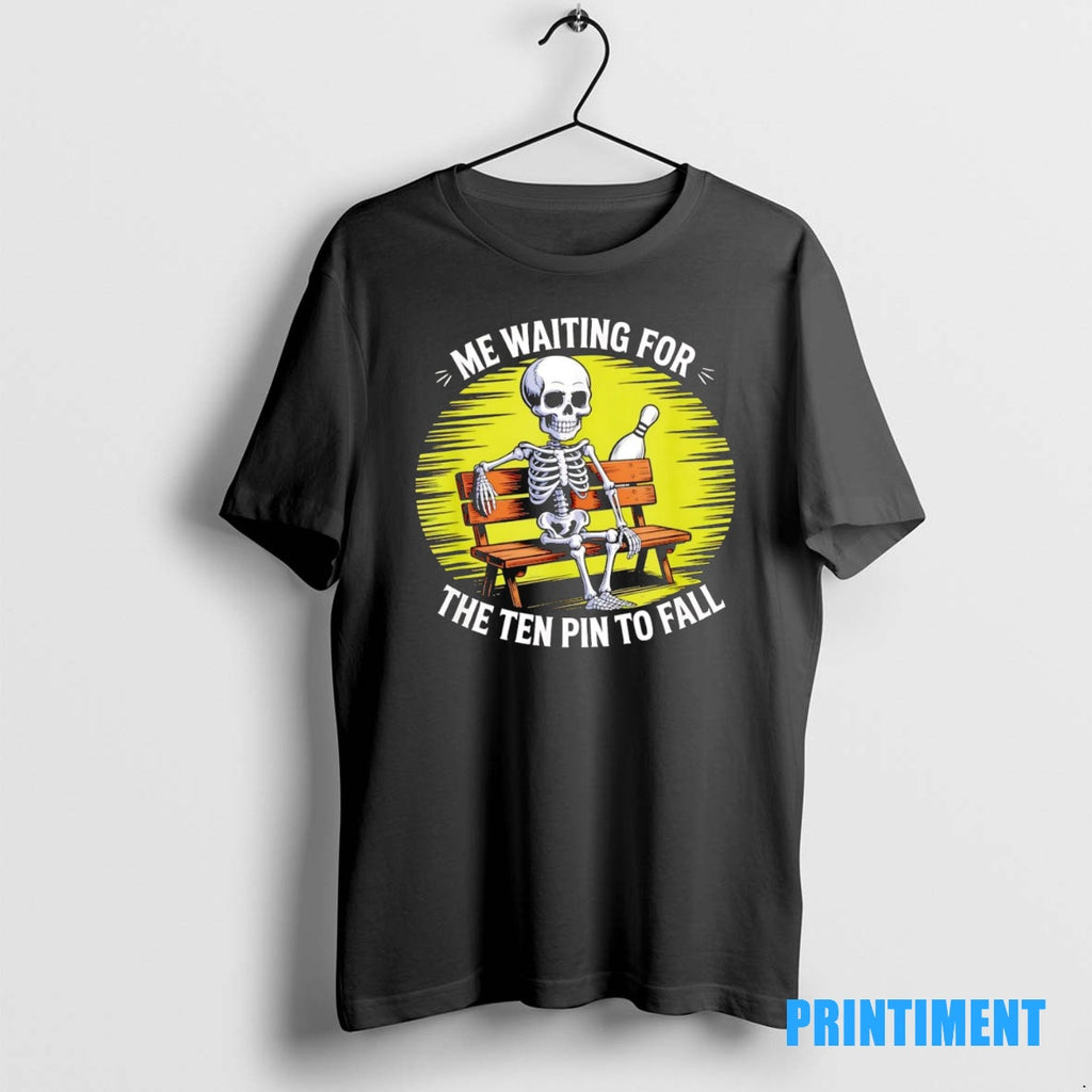 Official Skeleton Bowling Me Waiting For The Ten Pin To Fall Tee Sweater