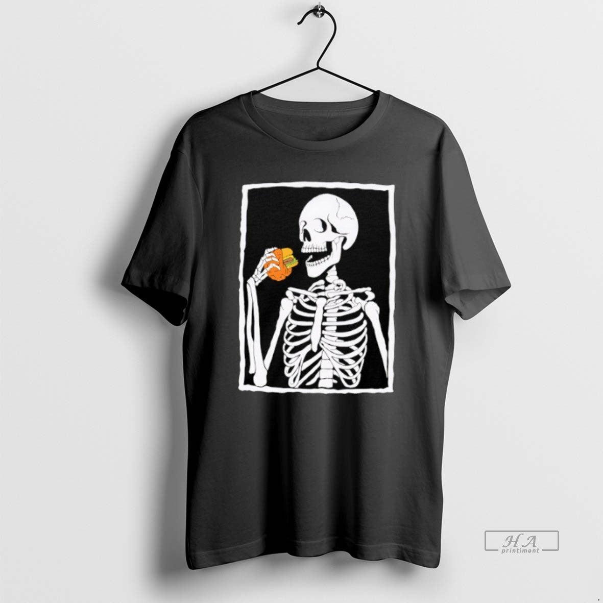 Official Skeleton Eating Hamburger