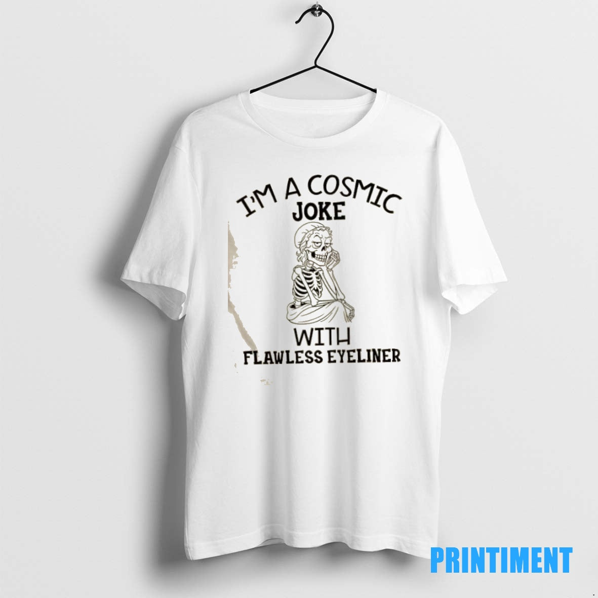 Official Skeleton Girl Im A Cosmic Joke With Flawless Eyeliner Tee Sweater