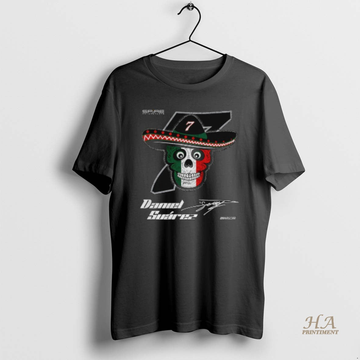 Official Skull Daniel Suarez 7 Classic Ink Spire Motorsports Nascar Signature