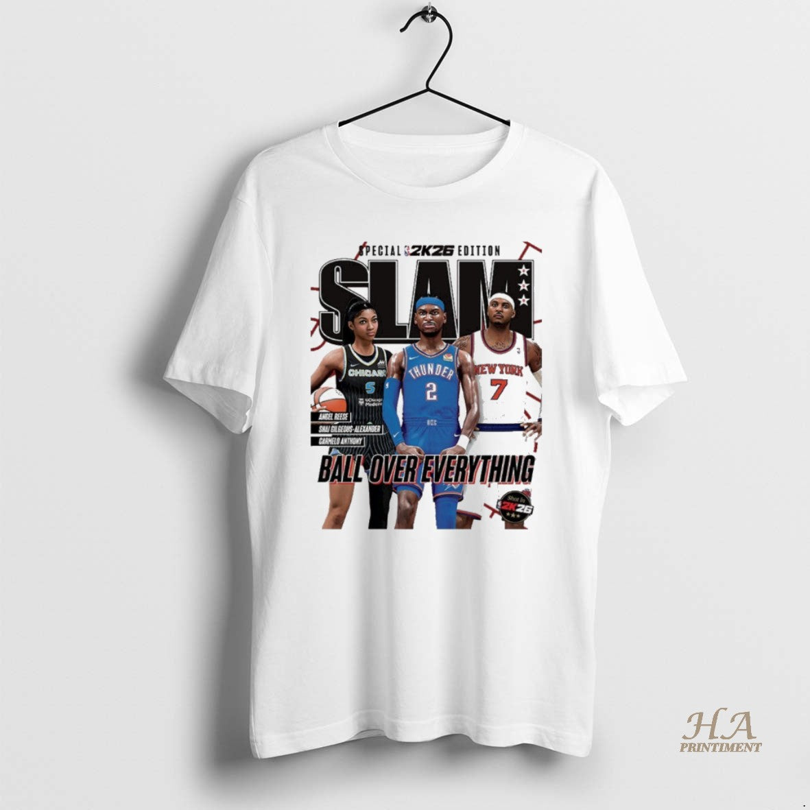 Official Slam 259 Special 2k26 Cover Angel Reese Shai Gilgeous Alexander And Carmelo Anthony Ball