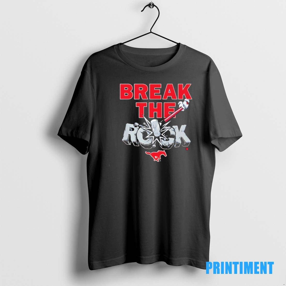 Official Smu Football Break The Rock Tee Sweater