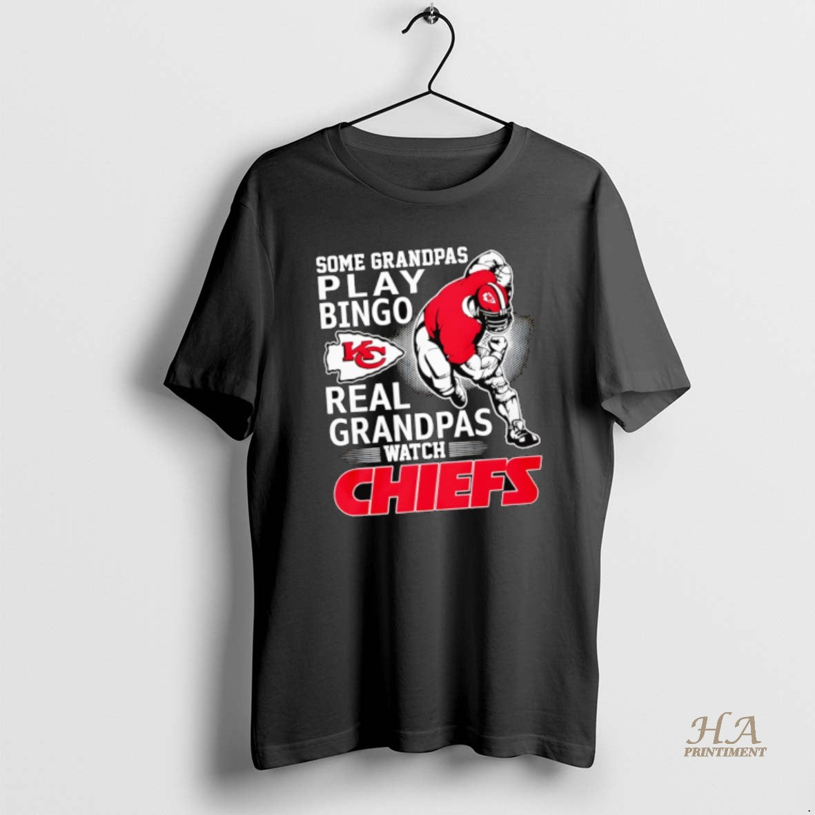 Official Some Grandpas Play Bingo Real Grandpas Watch Kansas City Chiefs Logo Player Jersey