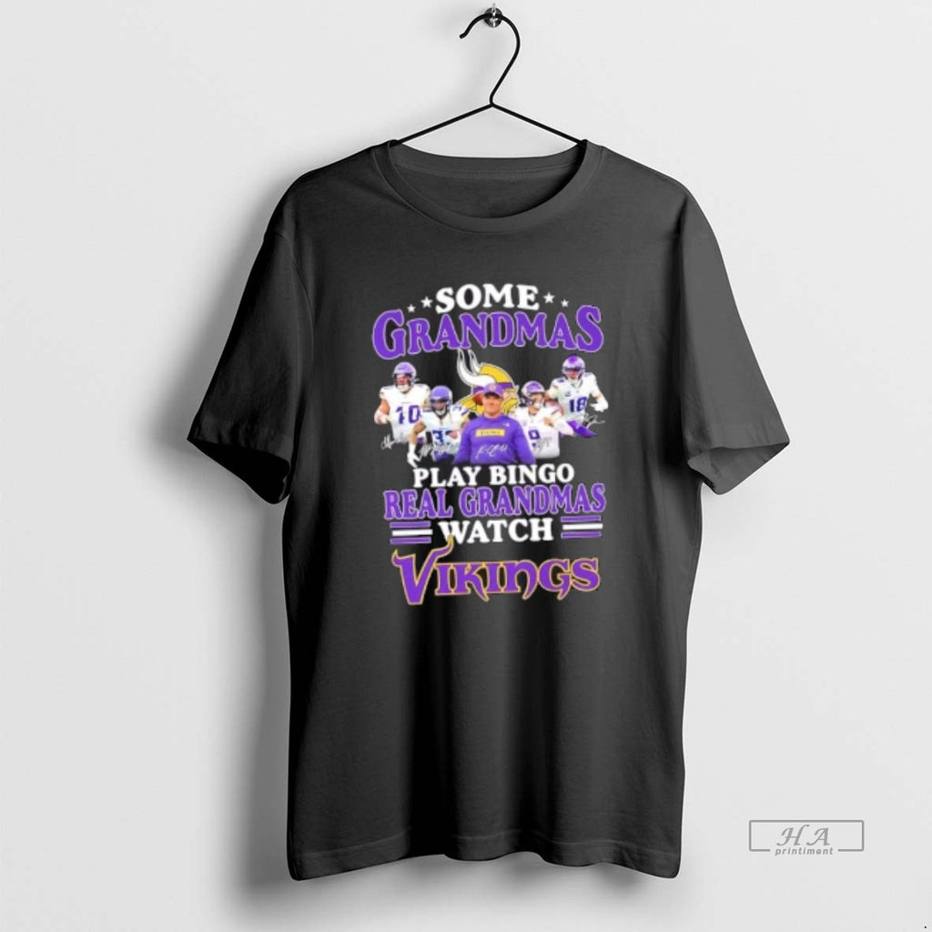 Official Some Grandmas Play Bingo Real Grandmas Watch Minnesota Vikings Coach Kevin Oconnell And Players