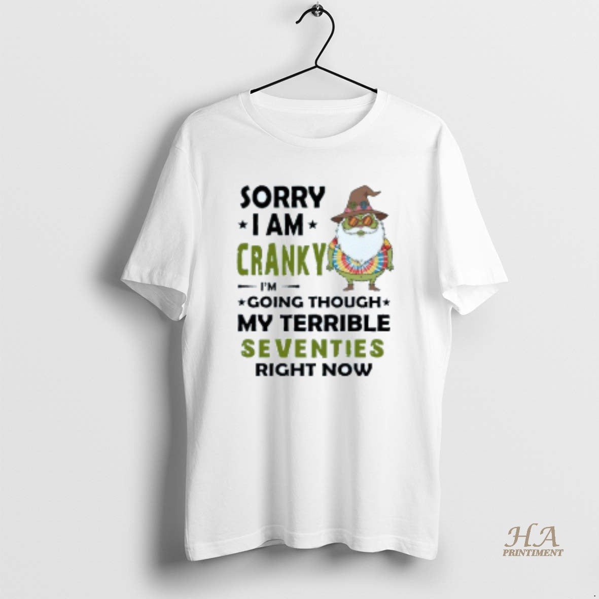 Official Sorry I Am Cranky Im Going Terrible Seventies Right Now Christmas Mens White Tee