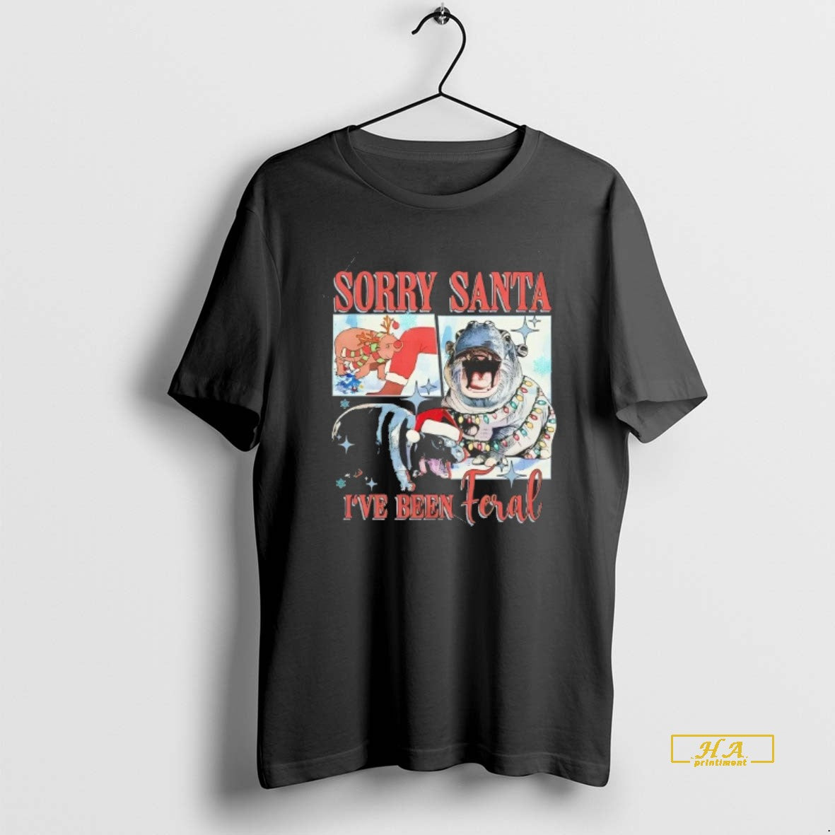 Official Sorry Santa Ive Been Feral Moo Deng Christmas