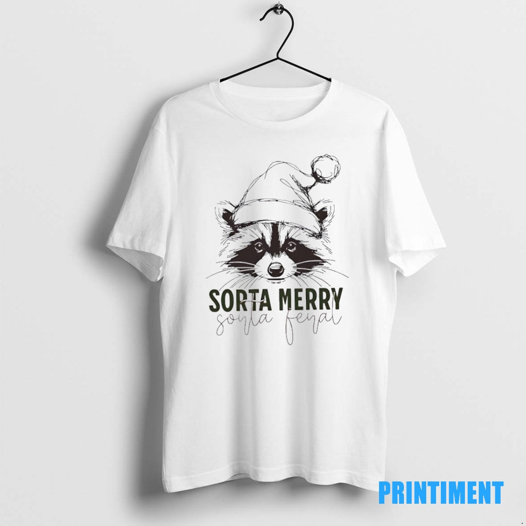 Official Sorta Merry Sorta Feral Raccoon Christmas Tee Sweater