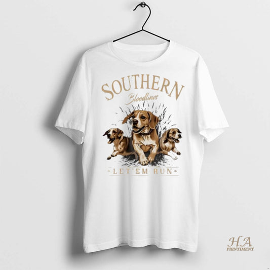 Official Southern Bloodlines Hunting Dog Let Em Run Shirt