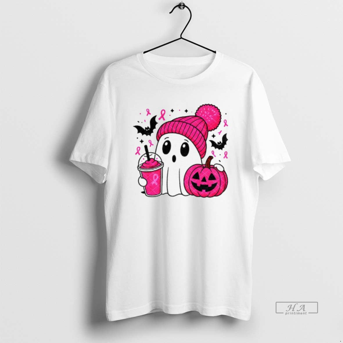 Official Spooky Ghost Breast Cancer In October We Wear Pink