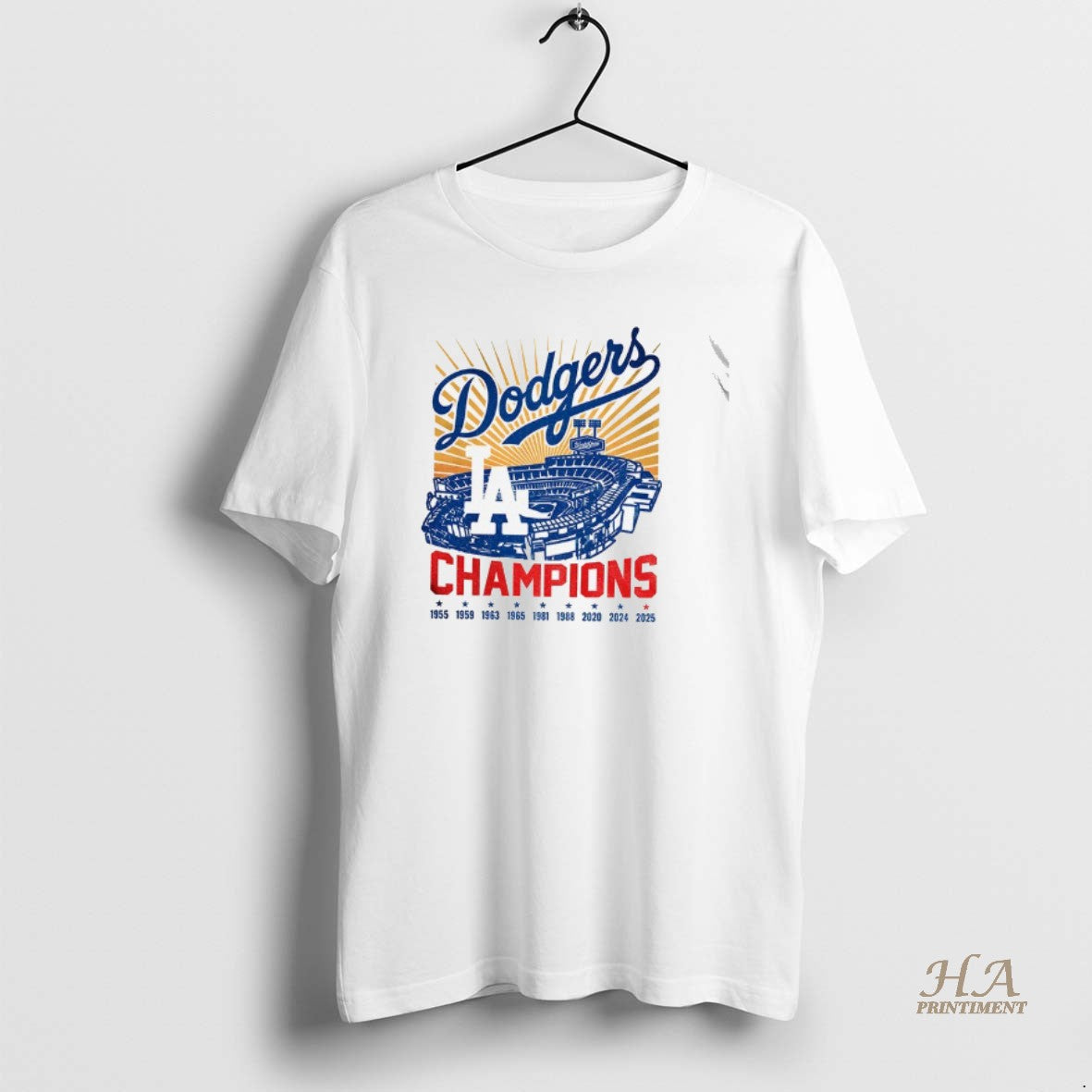 Official Stadium 2025 Los Angeles Dodgers Baseball World Series Champion 1955 2025
