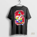 Official Stanford Cardinal Football X Unicorn Santa Hat Dabbing Merry Christmas Shirt