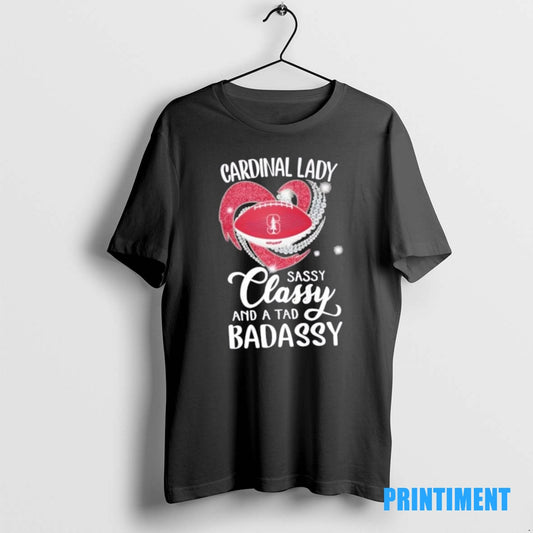 Official Stanford Cardinal Lady Sassy Classy And A Tad Badassy Diamond Heart Tee Sweater