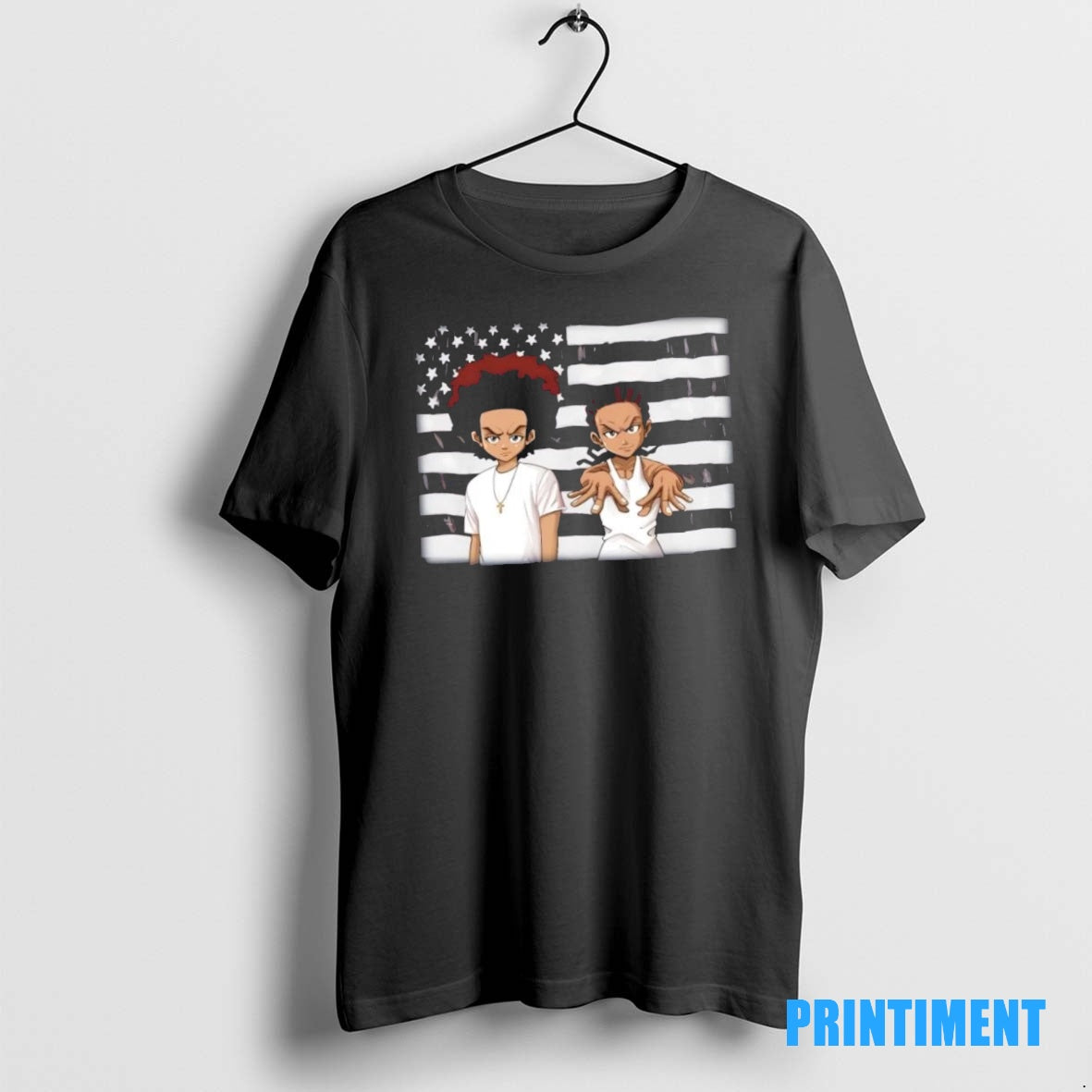 Official Stankonia Boondocks Usa Flag Caricature Tee Sweater