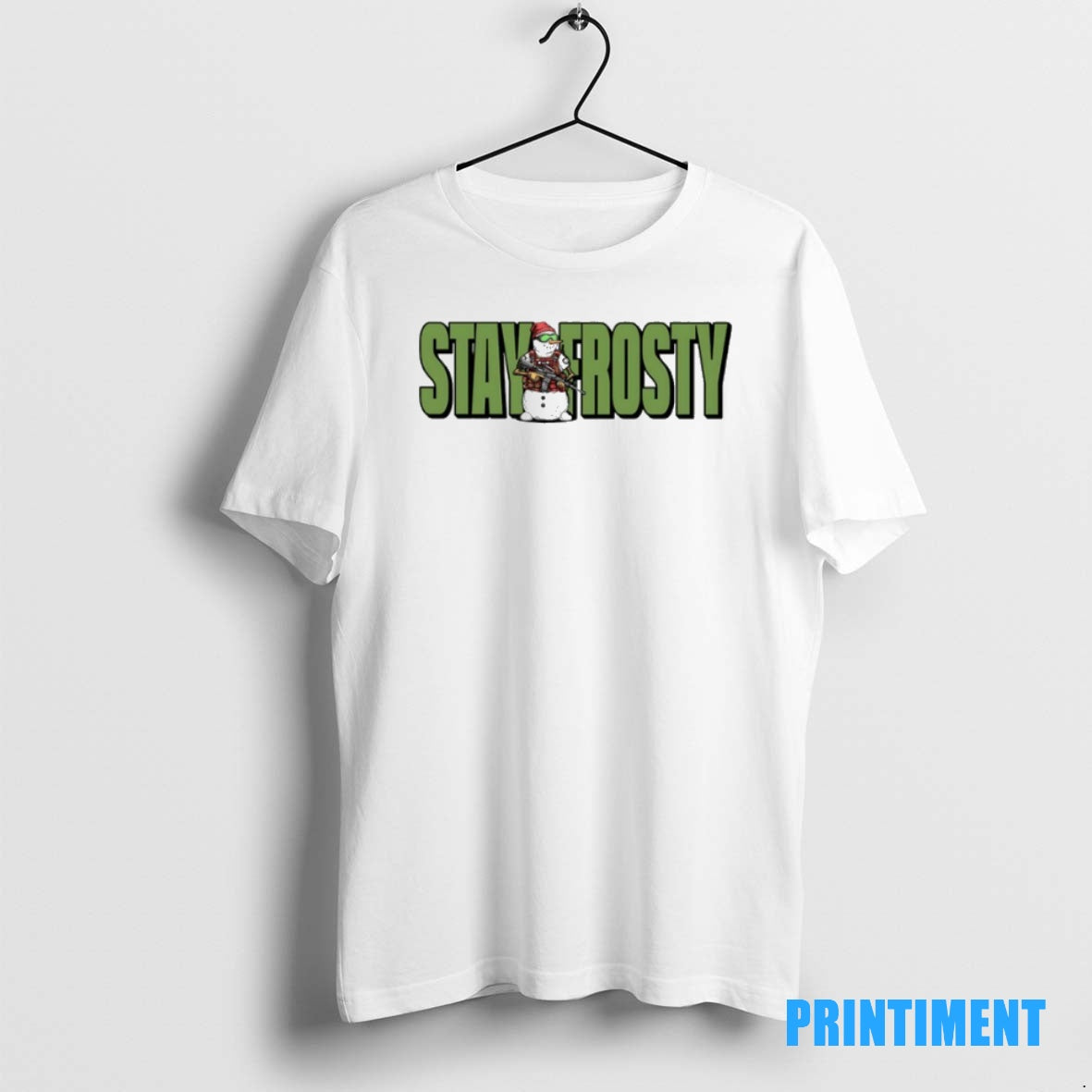 Official Stay Frosty Snowman Gun Christmas Tee Sweater