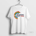 Official Staying Gay Usa Rainbow Arrow Logo
