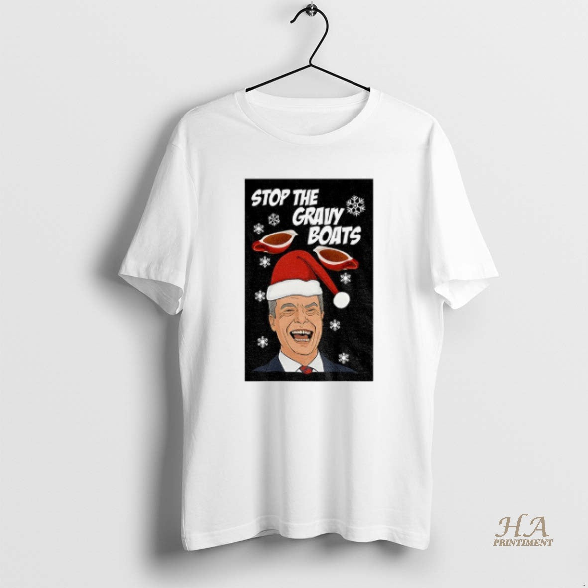 Official Stop The Gravy Boats Nigel Farage Funny Christmas Jumper