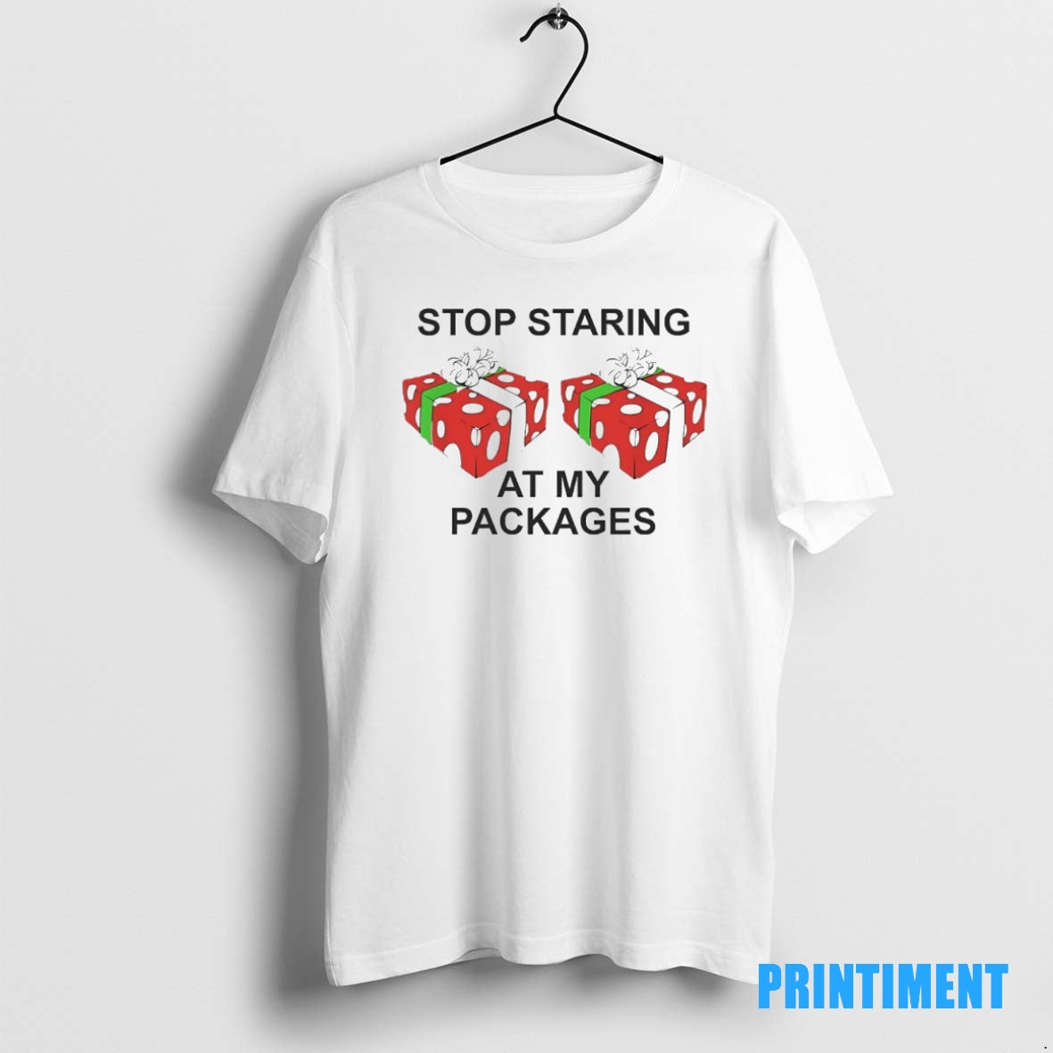 Official Stop Staring At My Packages Tee Sweater