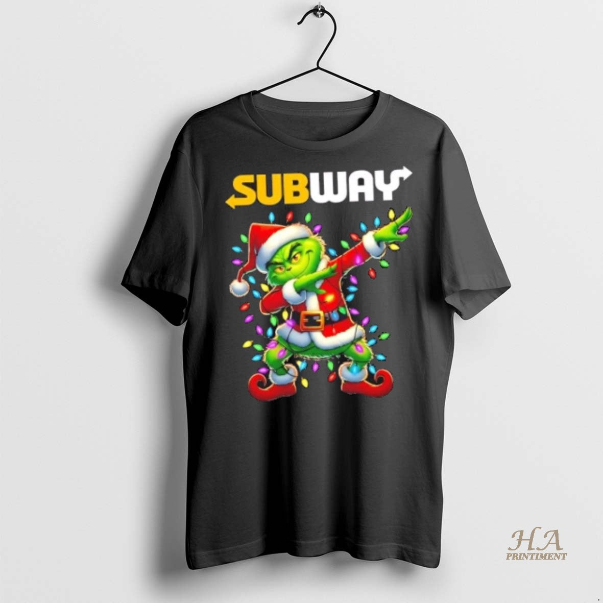 Official Subway Grinch Dabbing Merry Christmas Shirt