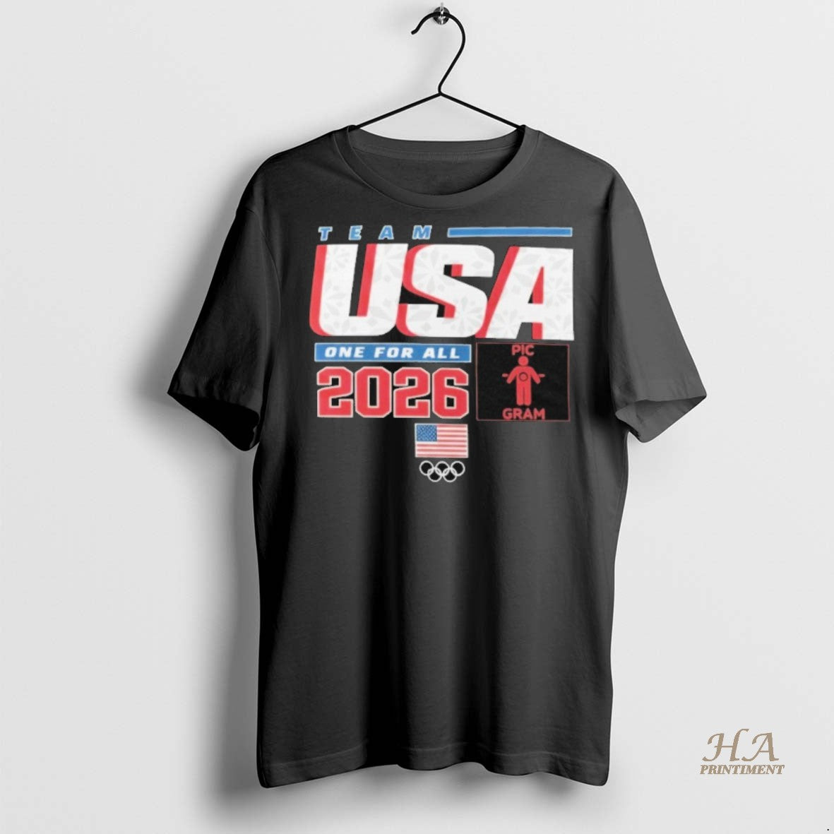Official Team Usa One For All 2026 Winter Olympics Pic O Gram Shirt