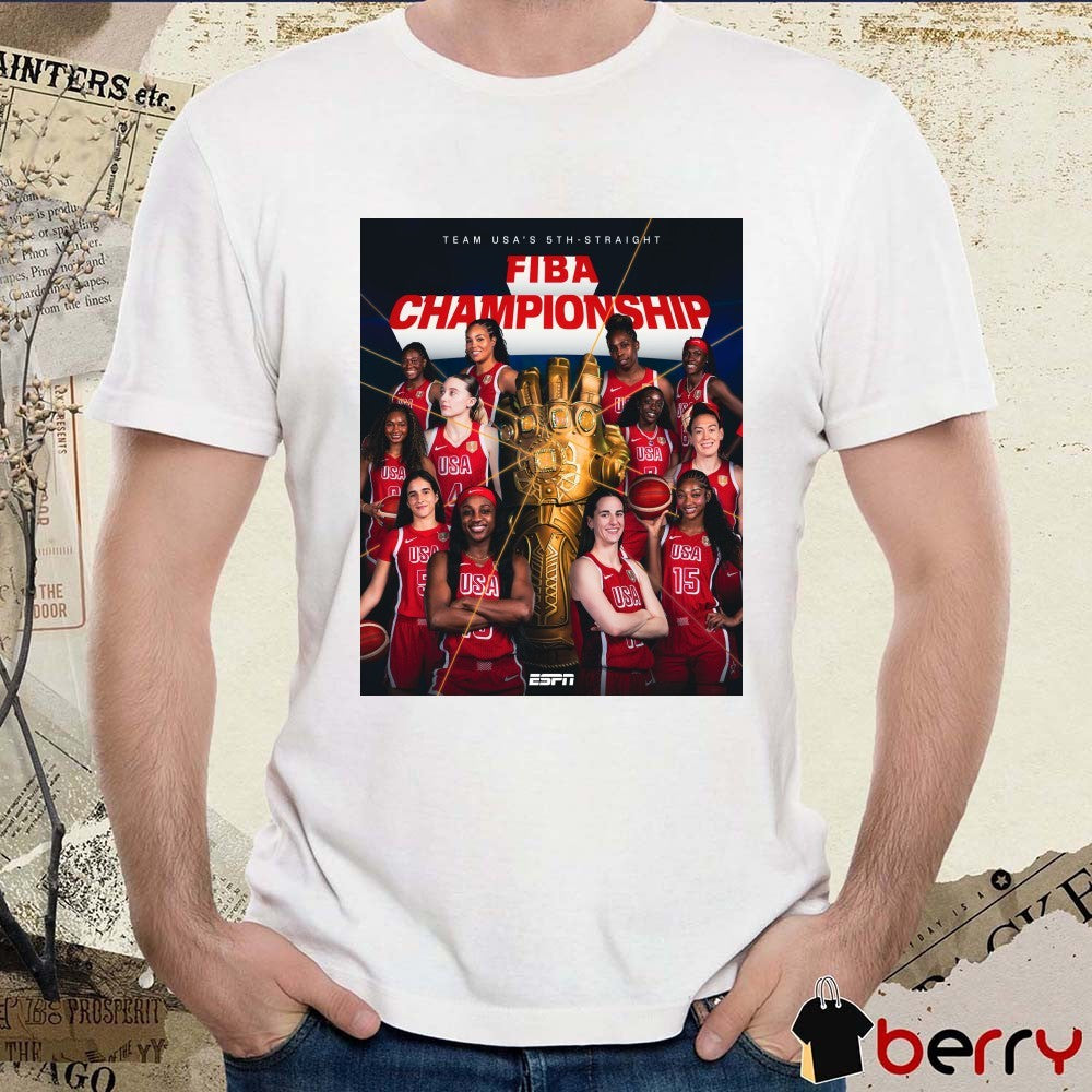 Team USA’s 5th-Straight FIBA Championship Golds For America Poster t-shirt