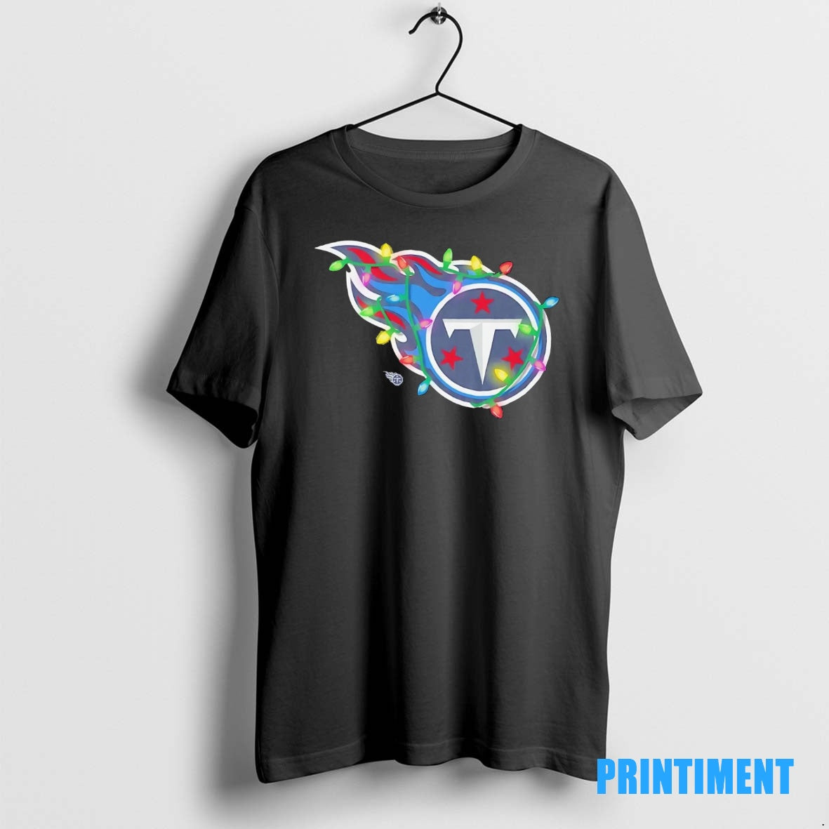 Official Tennessee Titans Logo Christmas Light Tee Sweater