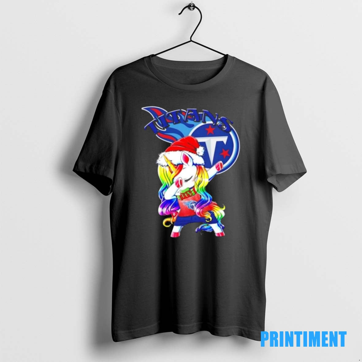 Official Tennessee Titans X Unicorn Santa Hat Dabbing Merry Christmas Tee Sweater