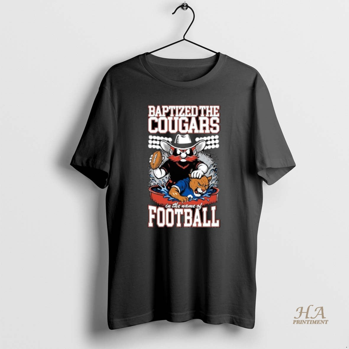 Official Texas Tech Red Raiders Baptized The Byu Cougars In The Name Of Football Mascot