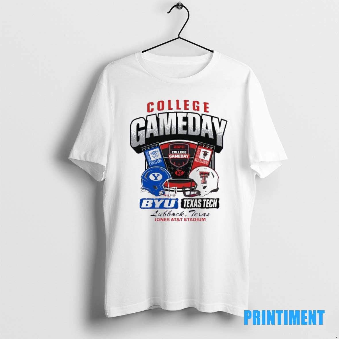 Official Texas Tech Vs Byu Cougars 2025 College Gameday Duel Helmet Tee Sweater