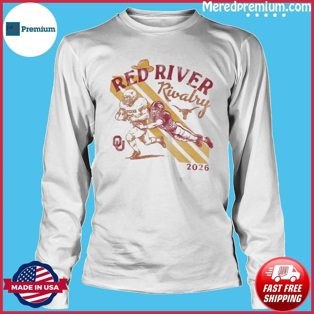 Texas Vs Oklahoma Football Players Shirt – Red River Rivalry 2026