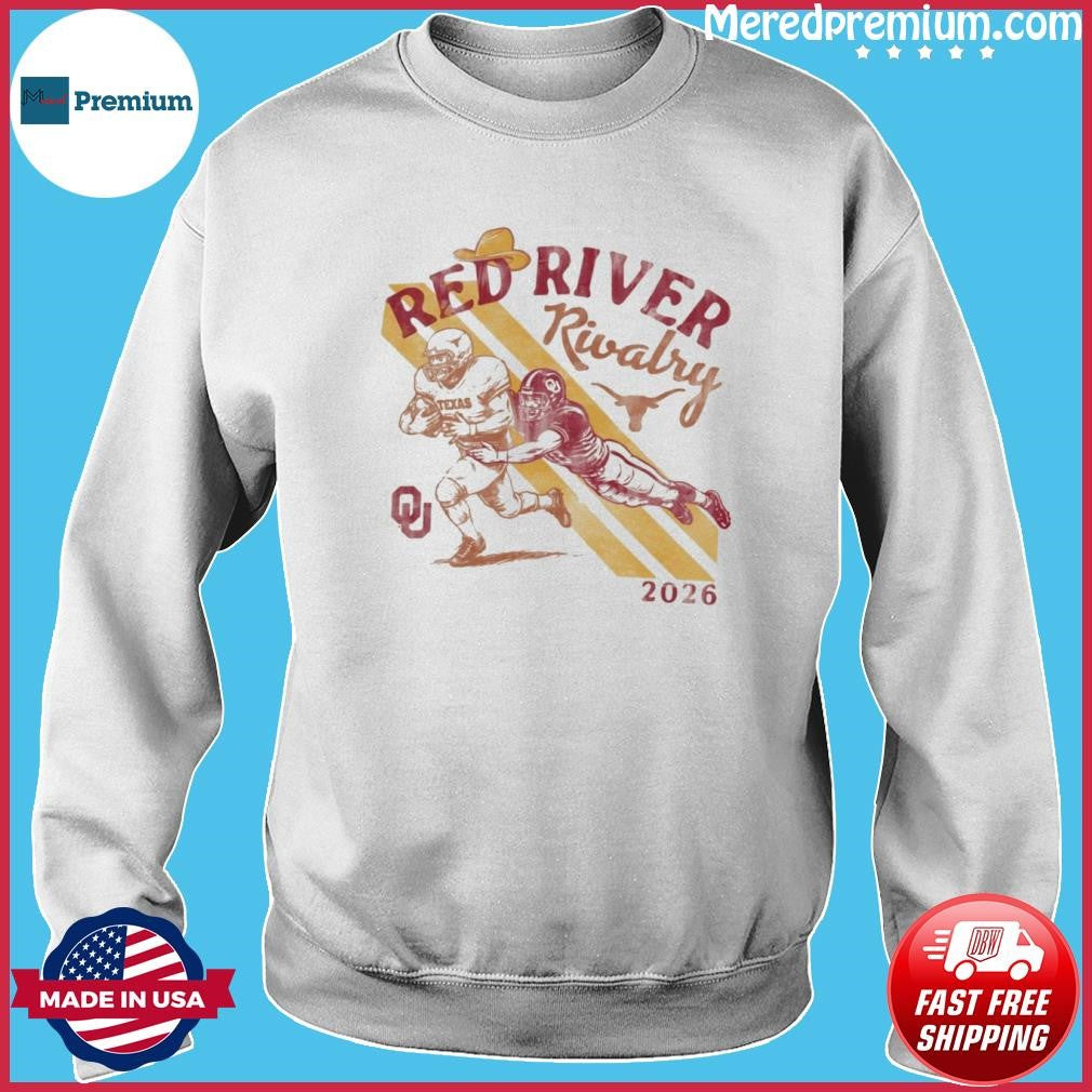 Texas Vs Oklahoma Football Players Shirt – Red River Rivalry 2026