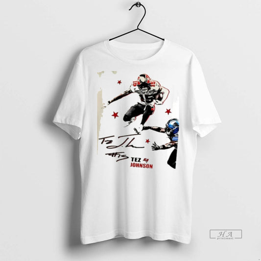 Official Tez Johnson Tampa Bay Buccaneers Jump Signature Shirt