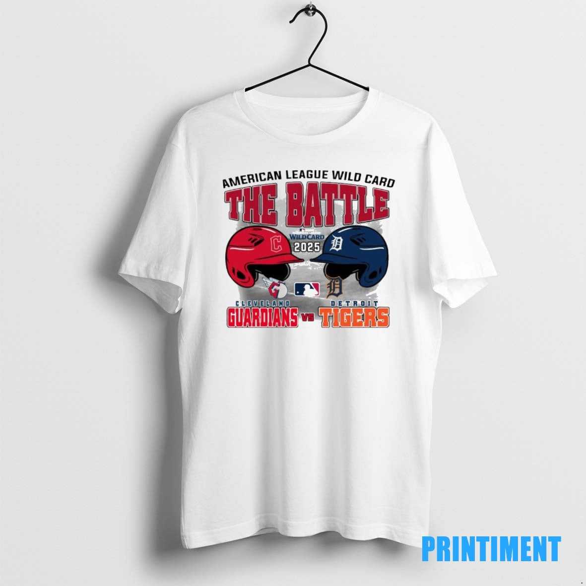 Official The Battle Cleveland Guardians Vs Detroit Tigers 2025 Mlb Al Wild Card Matchup Tee