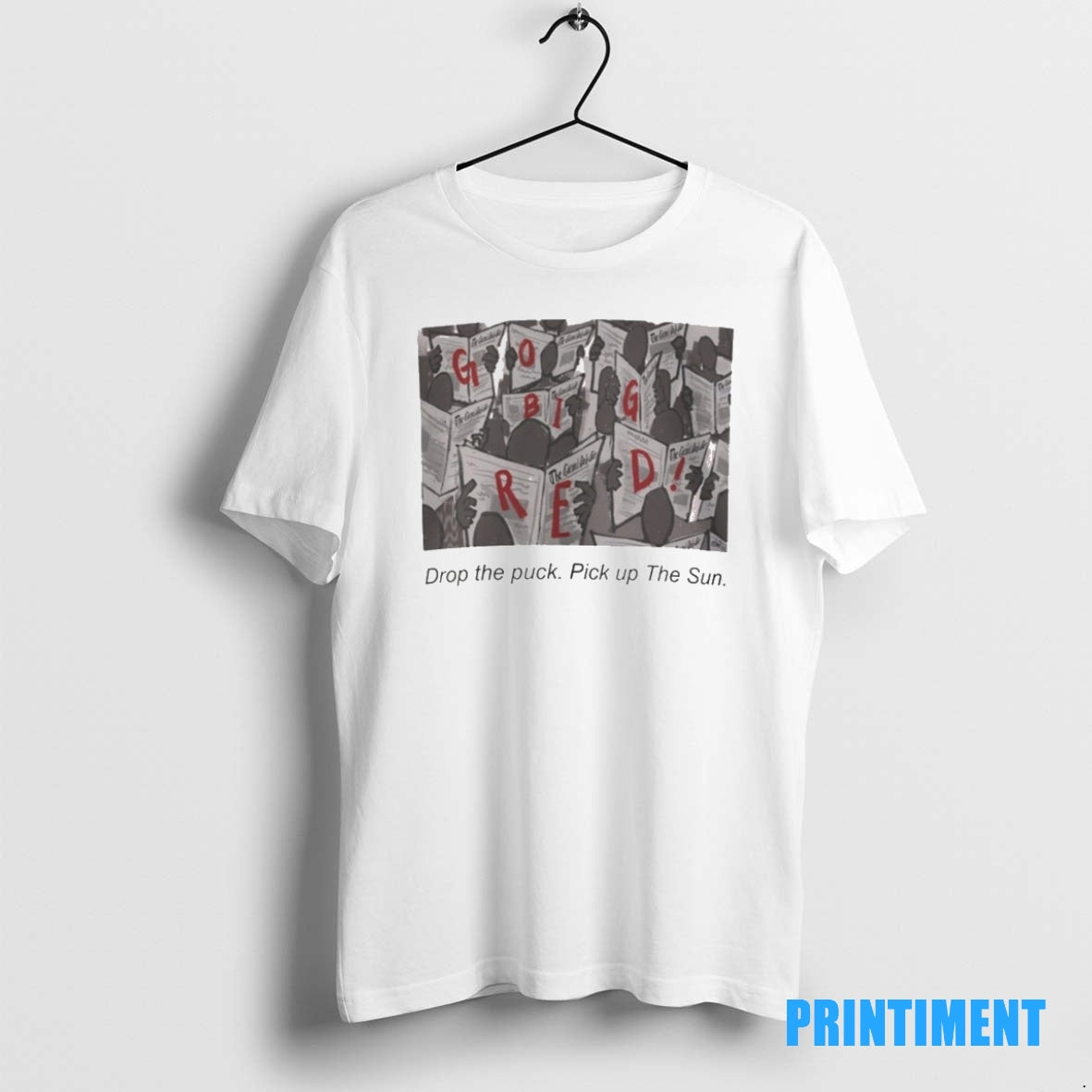 Official The Cornell Sun Hockey Drop The Puck Pick Up The Sun Tee Sweater