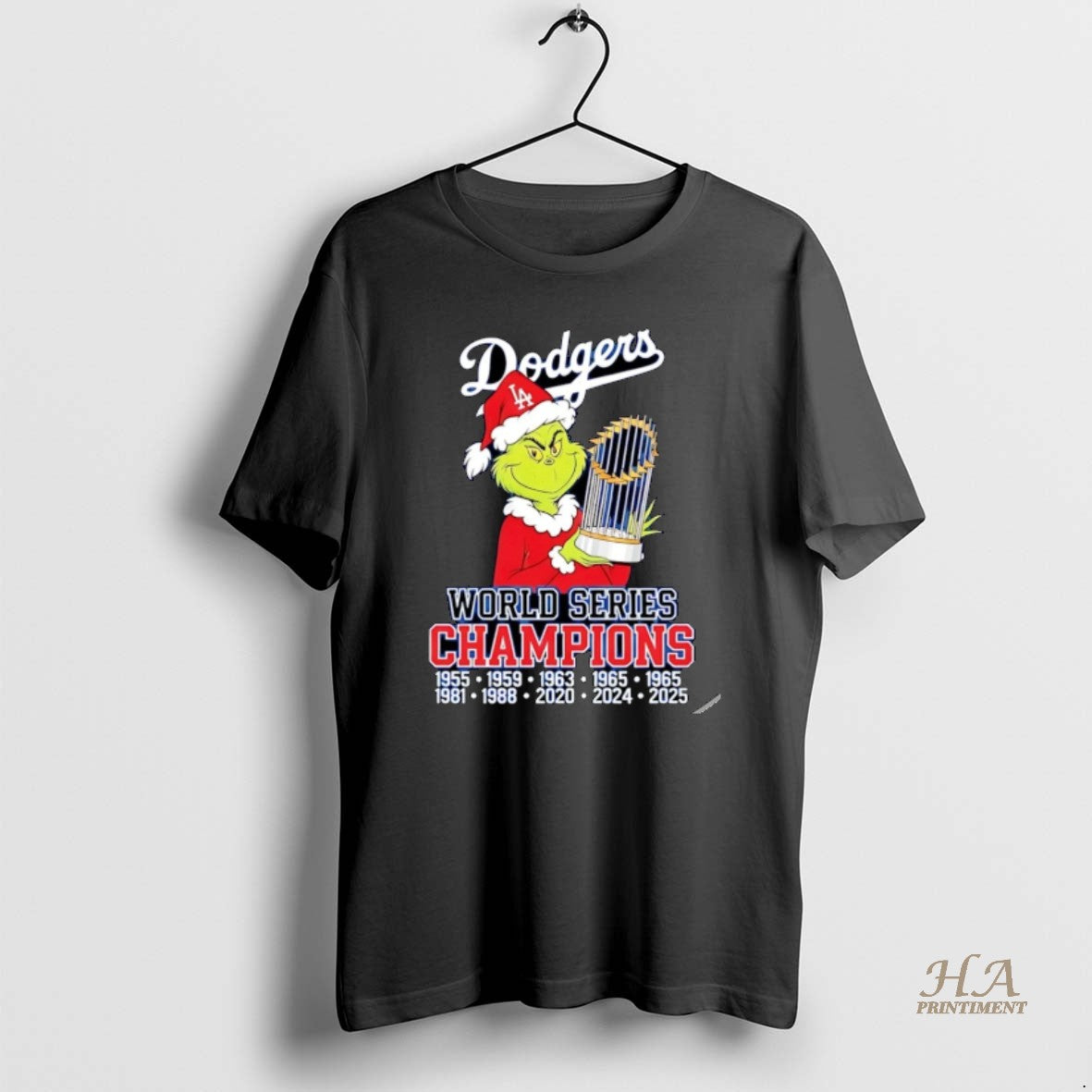 Official The Grinch Los Angeles Dodgers World Series Champions 2025 Christmas Christmas