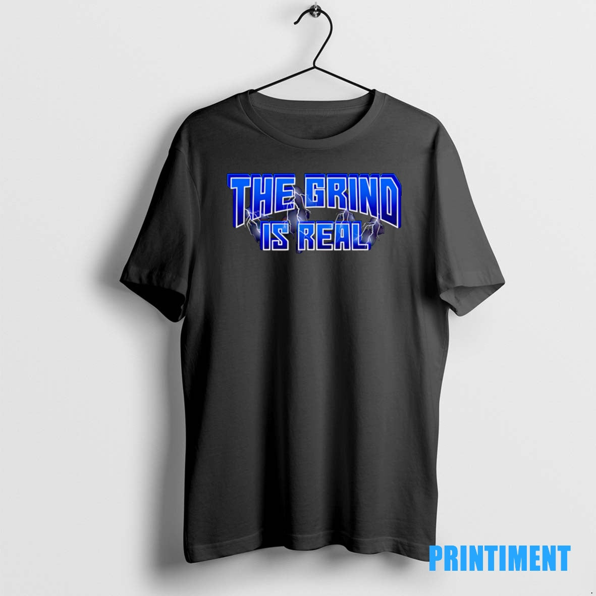 Official The Grind Is Real Blue Lightning Tee Sweater