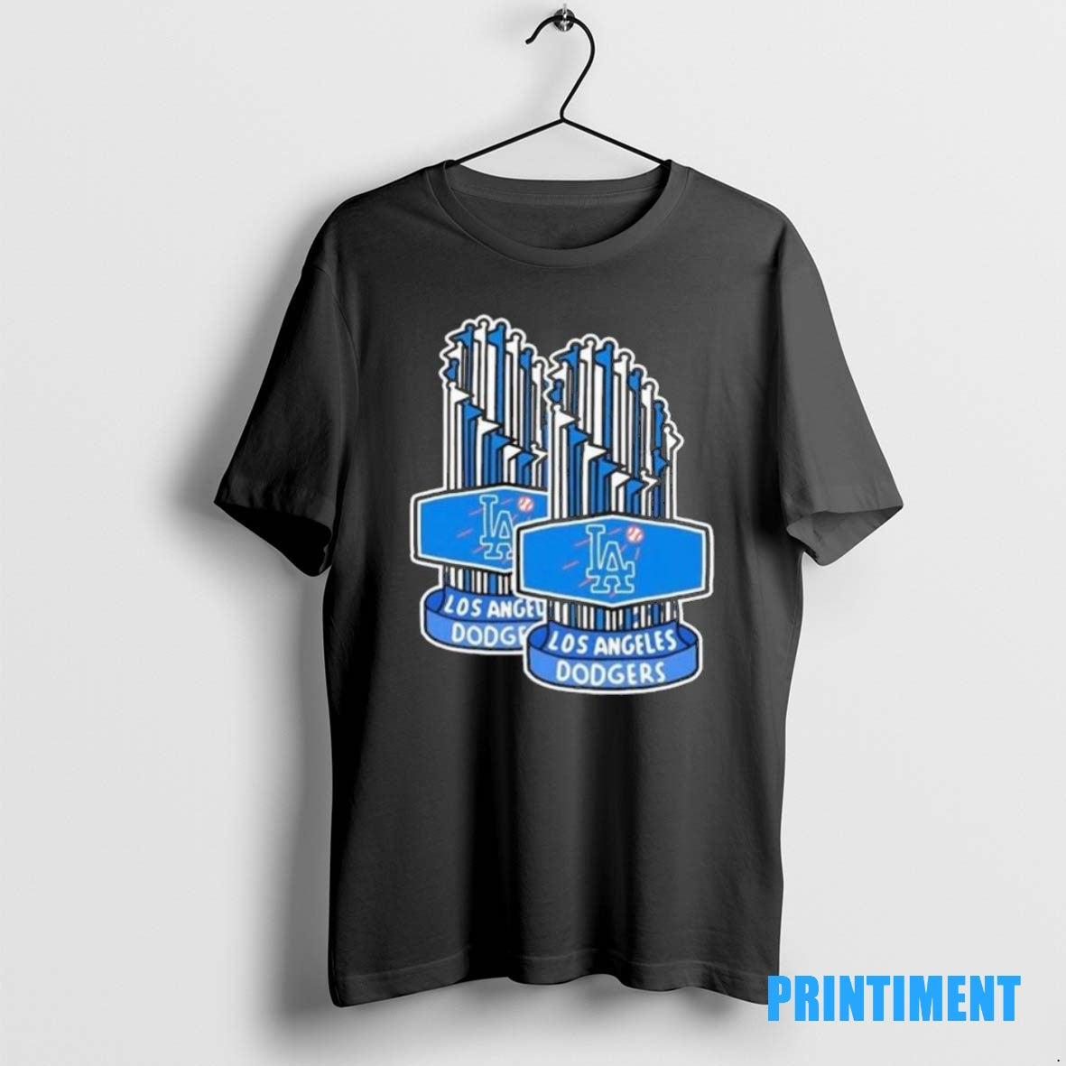 Official The Los Angeles Dodgers 2025 Back To Back World Series Champions Trophy Tee Sweater